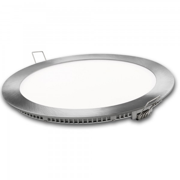Downlight led redondo plata 18w. calida