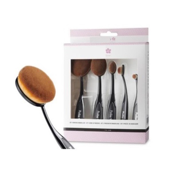 Eurostil maquillaje set 5 cepillos 5un