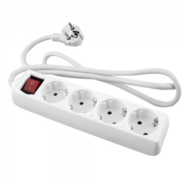 Base onlex blanca 4tomas cable/int.5mt