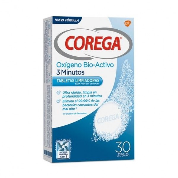 Corega Oxigeno Bioactivo 30 Tabletas