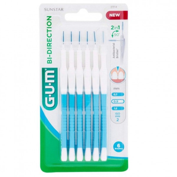 GUM Bi-direction Medium 0,9mm 6 Unidades