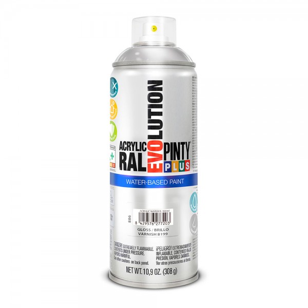 Spray barniz evolution water-based 520 cc brillo b199