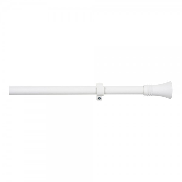 Kit barra cortina blanco cono extensible de 160 a 300 cm