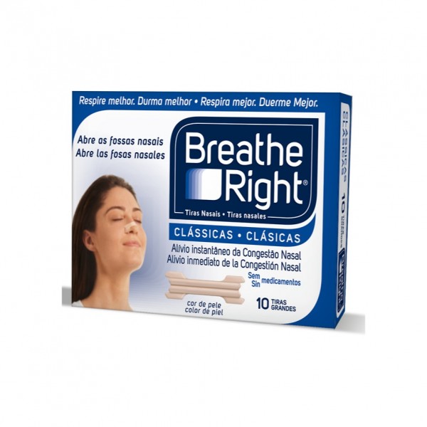 Breathe Right Tira Nasal Pequeño - Mediano 10 Unidades