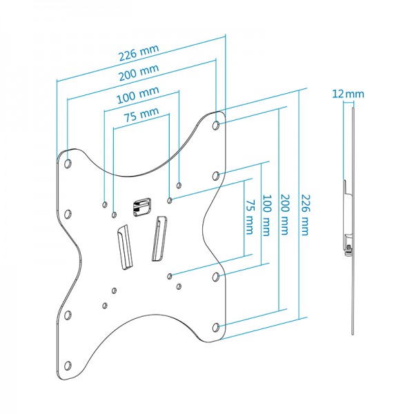 Tooq lp1242f-b soporte pared fijo 23-42" negro