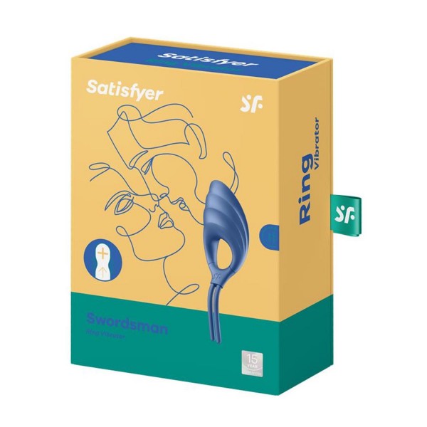 Satisfyer swordmanman anillo vibrador azul 1un