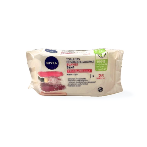 Nivea toallitas desmaquilladoras Piel Seca y Sensible 25ud