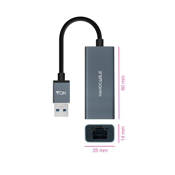 Nanocable conversor usb 3.0 a ethernet gigabit
