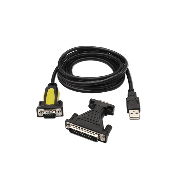 Nanocable adaptador usb a serie  db9m/25h