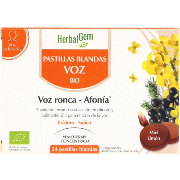 Herbalgem Pastillas Blandas Voz Cantantes 24 Pastillas