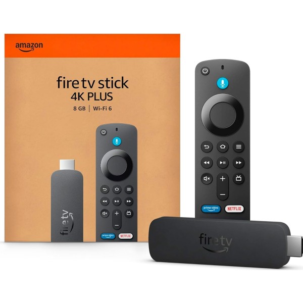 Amazon fire tv stick 4k plus (2.ª generación) negro / compatible con wi-fi 6, dolby vision, dolby atmos y hdr10+