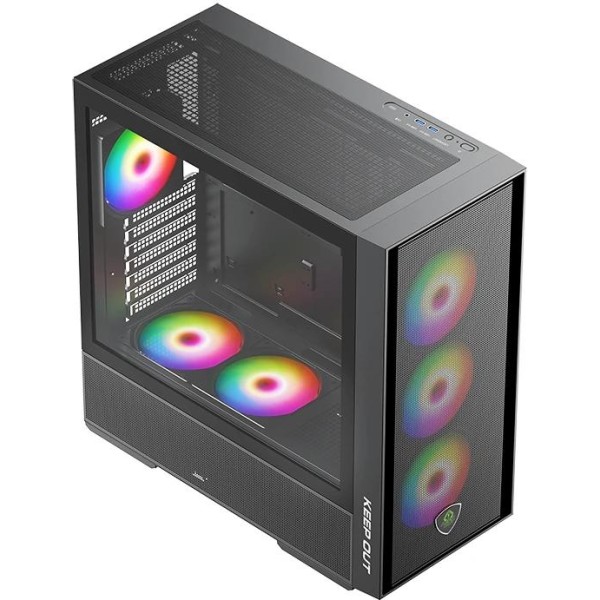 Keep out caja m-atx ko xc-805 mesh argb usb3 black