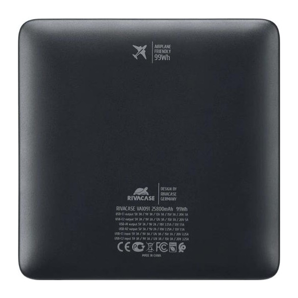 Rivacase va1091 powerbank 25800mah turbo pd 100w